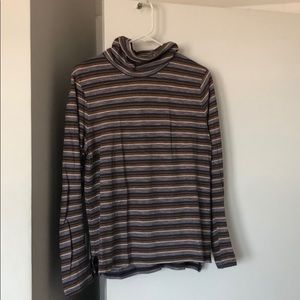 Madewell lightweight striped turtleneck, large
